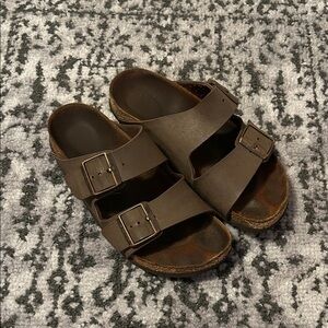 Birkenstock Taupe Slip-On Sandals